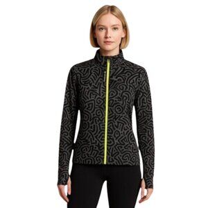 Reebok Speedwick Reflective Windbreaker Jacket Women’s Medium – Neon Zip